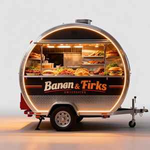 Remolque redondo de comida, remolque de calle, remolques móviles de comida a la venta, carrito de perritos calientes para uso comercial - Product Image 2