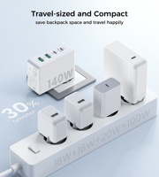 Chargeur mural HNT 140W, bloc de charge 4 ports PD100W, chargeur rapide pour MacBook, iPhone 17/16/15 Pro Max, Samsung S25/S24