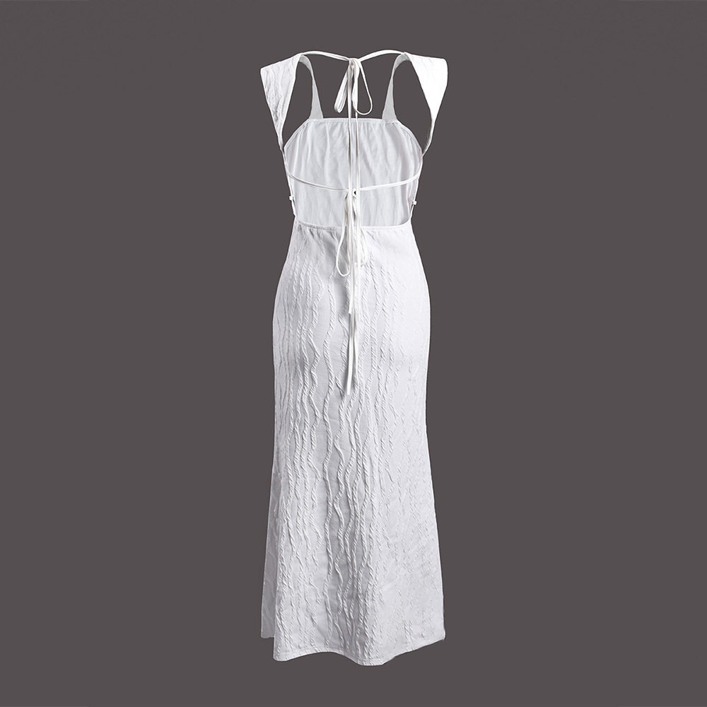 Sexy Thin Strap Backless Women White Casual Long Dress Tight Slim Fit  Bodycon Pencil Dress| Alibaba.com