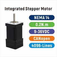 Moteur pas à pas hybride CNC CANopen, contrôle compact NEMA 14, boucle fermée intégrée, 2 phases, 0,2 N.m, 9-36 V CC, pour convoyeur de tri