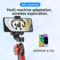 Endoscope industriel Dearsee 8,5 mm à double direction et articulation à 180 degrés, caméra de voiture Wi-Fi