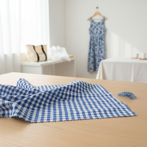 Tissu Popeline Tissé Peigné Teint <span class=keywords><strong>en</strong></span> Fil Écologique 60S à Carreaux 100% <span class=keywords><strong>Coton</strong></span> et Tissu 100% Polyester pour Chemises et Robes Garçons & Filles - Product Image 2