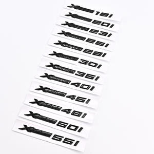 Pour <span class=keywords><strong>BMW</strong></span> série 5 voiture coffre Logo autocollant brillant noir ABS emblème pour 520i pour <span class=keywords><strong>BMW</strong></span> série 5 emblème lettre - Product Image 2