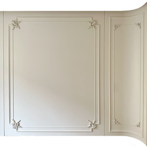 foshan French Vintage Carved Solid Wood Gold-<strong>painted</strong> Bedroom Wall <strong>Panel</strong> with Solid Color Background Customization - Product Image 5