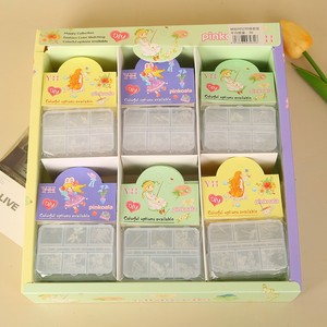 Pinkoala Plastic Earring Box Set 6 Compartment Jewelry Organizer For Women Students Storage Case With Clear <b>Dividers</b> - Product Image 1