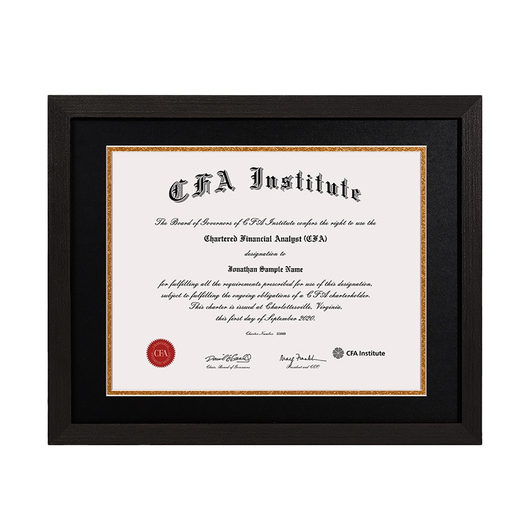 Дешевая стоимость сертификата награды Honer Business License Frame буквенного размера рамки сертификатов для продажи