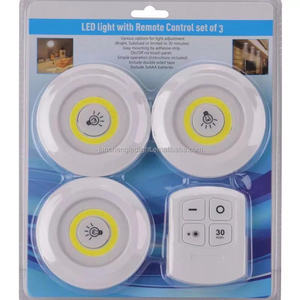 Lampes à rondelle <span class=keywords><strong>LED</strong></span> COB à <span class=keywords><strong>piles</strong></span> Ultra lumineuses sous la <span class=keywords><strong>lampe</strong></span> de robinet d'armoire <span class=keywords><strong>pour</strong></span> <span class=keywords><strong>placard</strong></span>, garde-robe, couloir d'escalier - Product Image 1