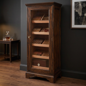 Humidor Rectangular para Cigarros de Madera de Mango |   Diseño Tradicional Ecológico Hecho a Mano Duradero 45x90x120 cm Uso Interior/Exterior - Product Image 2