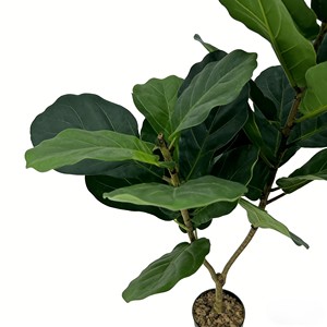 ต้นไม้ประดิษฐ์สีเขียวในกระถางพร้อมของตกแต่งใบต้นไทรสำหรับวางบนพื้นห้องนั่งเล่น - Product Image 5