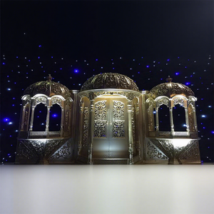 Mandap Plateado para Bodas Raj Mahal, Estilo Moderno, Fibra de Vidrio, Jhronka DST EXPORTS, Ligero, Tamaño Personalizado, Decoración para Eventos - Product Image 1