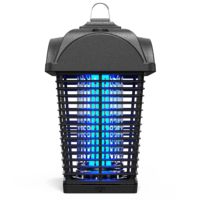 Raquette anti-moustique électrique à tube UVA intégré 18W avec capteur de lumière Bug Zapper Solar Bug Zappers