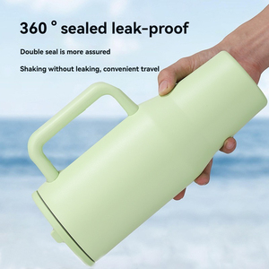 Nuevo 100% <span class=keywords><strong>Hydro</strong></span> Tumbler a prueba de fugas Jarra de agua Vacío aislado de doble pared Vaso de viajero de 40oz con mango y pajita - Product Image 4