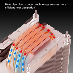 Enfriador de CPU Zeromaster Bulk con 4 Tubos de Calor y Ventilador de Torre para Integradores de Sistemas, PC de Escritorio para Juegos, Ventilador RGB PWM con Iluminación LED Vibrante - Product Image 4