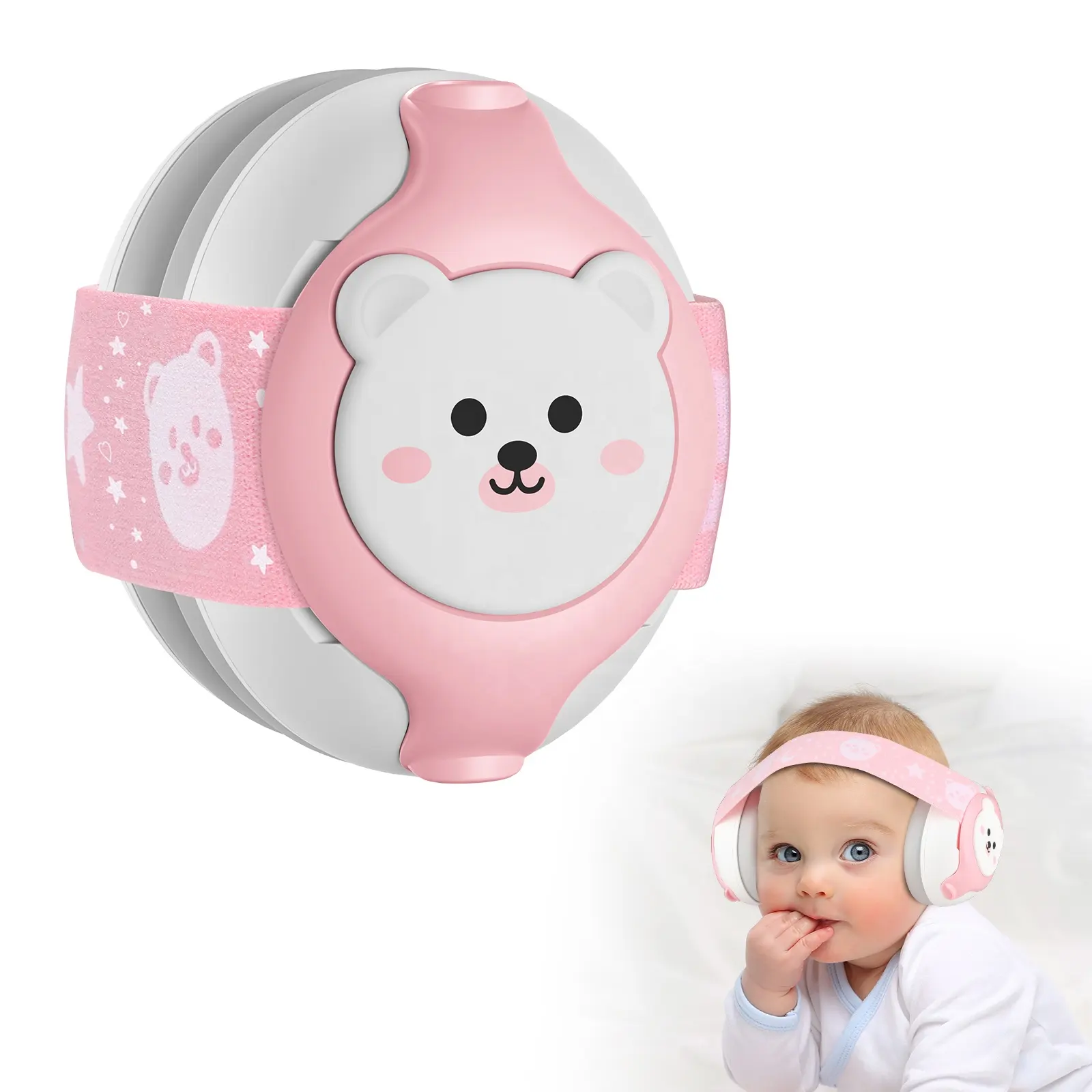 25DB işitme koruması bebek kulaklık kafa bandı çocuk bebek 0-3 yaşında gürültü iptal bebek ses geçirmez kulak muffs
