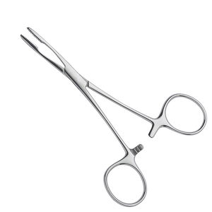 Pinces hémostatiques pour moustiques en acier inoxydable, droites et courbées, instrument chirurgical manuel en métal pour salle d'opération et clinique vétérinaire - Product Image 1