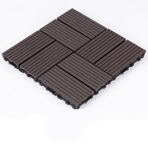 Nouvelle technologie de terrasse en bois composite WPC, revêtement de sol extérieur imperméable en PE pour terrasse de jardin, dalles de terrasse à emboîtement - Product Image 1