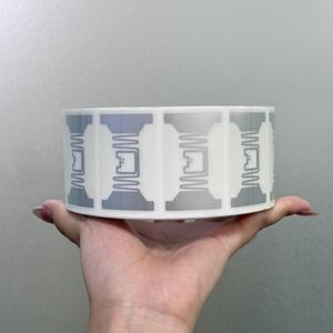 Système antivol EAS UHF 860-960 MHz, étiquette autocollante souple RFID personnalisable avec code de puce, rectangulaire argentée 53x33mm - Product Image 5