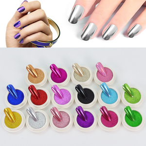 Poudre à ongles professionnelle 11 couleurs, <span class=keywords><strong>effet</strong></span> <span class=keywords><strong>miroir</strong></span> magique, poudre pressée pour ongles, <span class=keywords><strong>effet</strong></span> chrome métallique solide - Product Image 4