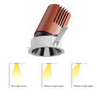 Sistem Lampu Sorot LED 8W yang Dapat Disesuaikan Tahun 2026, Modern Anti Silau untuk Showroom, Mal, Studio, Pabrik, Bahan Aluminium, Dapat Diputar