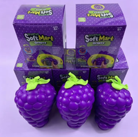 Jouet Squishy Géant en Forme de Raisin, Grand Modèle Ultra Doux à Remontée Lente, Jouet à Presser en Forme de Fruit, Balle Anti-Stress, Jouet Sensoriel Anti-Anxiété, Cadeau