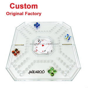 Juego de Mesa Jackaroo Plegable de Acrílico Personalizado de Fábrica, Juego de Lucite para 2-4 Jugadores con Cartas y <span class=keywords><strong>Canicas</strong></span>, con Abertura Central - Product Image 1