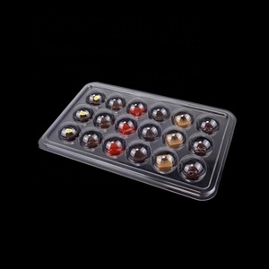 Wholesale 18 Hole Chocolate Truffle Plastic Clear Blister Packaging Tray Container Bonbon Transparent Box