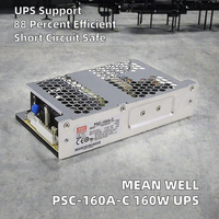 MEAN WELL PSC-160A-C Alimentation sans interruption (ASI) à haute efficacité avec PFC 160W, chargeur de batterie de secours, alimentation pour système de sécurité