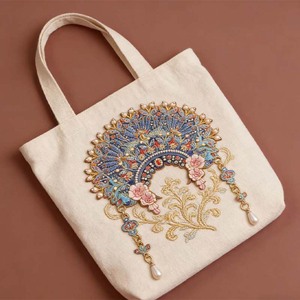 Sac fourre-tout en toile de style vintage, design <span class=keywords><strong>rétro</strong></span>, pour femmes et hommes, pour les trajets quotidiens, les courses, les voyages, logo personnalisé imprimable, fermeture à glissière en corde - Product Image 4