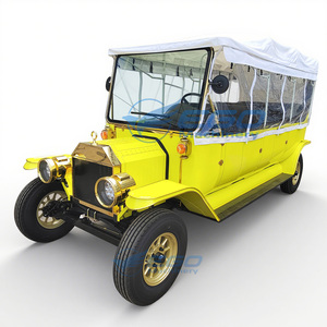 Voiture électrique jaune classique à quatre roues, certifiée CE, idéale pour le camping et les excursions en extérieur - Product Image 1