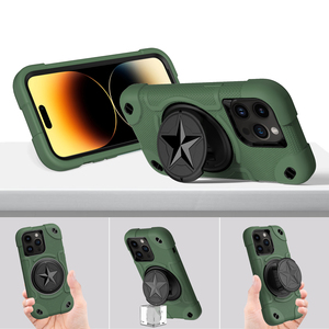 Soft Silicone Phone Case with 360 Rotation RingHolder Kickstand Shockproof Anti-Scratch Back Cover for <b>iPhone</b> 17 16 15 Pro Max - Product Image 6