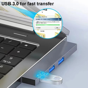 อะแดปเตอร์ Jumon New 4 พอร์ต Multi USB2.0 Splitter OTG Type C 3.1 USB 3.0 HUB สำหรับอุปกรณ์เสริมคอมพิวเตอร์แล็ปท็อป - Product Image 3