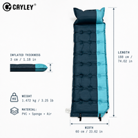 Matelas de camping extérieur OEM ODM avec oreiller, confortable et portable, pour tente, randonnée, voyage et usage domestique