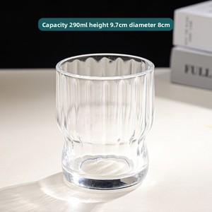 Verre à café monocouche transparent, résistant aux hautes températures, écologique, <span class=keywords><strong>sans</strong></span> poignée ni couvercle, texture martelée, luxe léger - Product Image 6