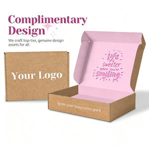 Caja de Envío Personalizada Impresa, Cajas de Cartón Corrugado Plegables, Cajas de Envío de Papel Kraft Reciclado con Logotipo - Product Image 1