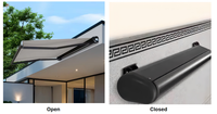 Store extérieur rétractable électrique en aluminium à bras pliables, protection solaire pour terrasse