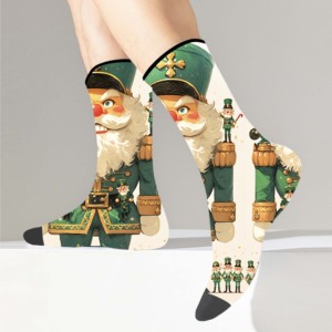 <span class=keywords><strong>Chaussette</strong></span> de sport à impression numérique sans couture Père Noël 360 - Product Image 3