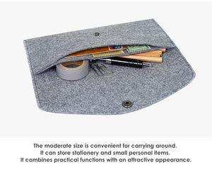 Pochette de rangement en feutre souple et léger, personnalisable avec logo, plusieurs styles, pour stylos/crayons, idéale pour l'école, le bureau ou l'usage quotidien - Product Image 2