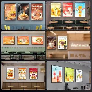 Nhà Sản Xuất Tùy Chỉnh Siêu Mỏng Sáng Tempered Glass Ánh Sáng Hộp Treo Tường <span class=keywords><strong>LED</strong></span> Hộp Đèn Cho Quảng Cáo - Product Image 6