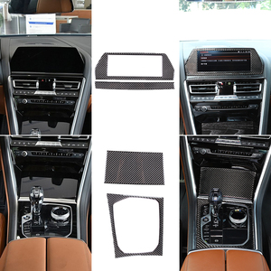 Pour 2019-2022, pour la Série 8, kits d'intérieur automobile en fibre de carbone souple, autocollants décoratifs, tableau de bord noir de luxe - Product Image 5