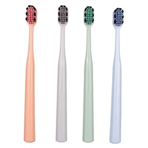 Cepillo de dientes minimalista con mango de un solo color, cerdas de nailon suave de 19,1 cm para higiene bucal en el hogar, uso para adultos - Product Image 5