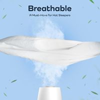 Protège-matelas rafraîchissant hypoallergénique en jacquard de bambou, imperméable et ajusté