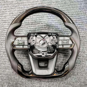 พวงมาลัยหนังไม้โตโยต้าสำหรับ Toyota Land Cruiser Hilux GR Fortuner Camry A90 MK5 79 Series Corolla GT 86 - Product Image 1