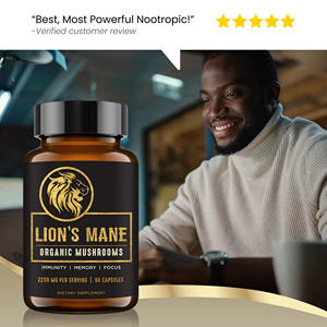 Extracto de seta de cola de pavo de etiqueta privada, suplemento cerebral de Reishi rojo nootrópico, cápsulas blandas de seta de León de 1500mg - Product Image 4