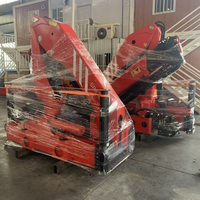 Grue articulée robuste à 2 niveaux SPK38502A 13T, engin de construction pour l'installation de béton préfabriqué sur camions de transport 6x4