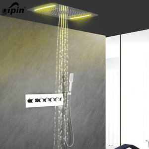 Set doccia termostatico cambio Led specchio pannello doccia pioggia Spray Mist Spa soffione doccia Kit montaggio a soffitto Sus304 colore - Product Image 3