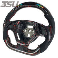 Volant de direction pour Chevrolet C7 C7H, voiture de sport, en fibre de carbone forgée et LED, personnalisation offerte