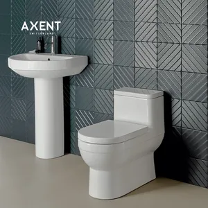 AXENT经典风格一件式马桶W588-1131陶瓷马桶浴室