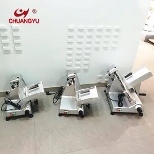 Chuangyu 10 Inch Elektrische Voedselsnijmachine 240W Semi-Auto Bevroren Vlees Snijmachine Voor Commercieel En Thuisgebruik