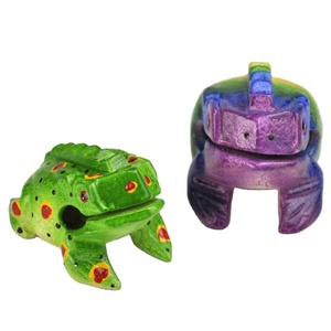 Artisanat classique diverses couleurs drôle enfants jouet Simulation croassement en bois <span class=keywords><strong>grenouille</strong></span> chanceuse 6 cm - Product Image 1