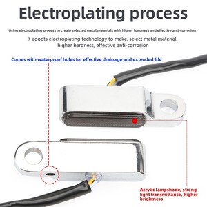 Clignotant modifié pour trottinette électrique, 12V, bicolore, en alliage d'aluminium - Product Image 3